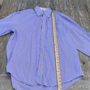 Classic Men's Purple Checkered Button-Down Shirt